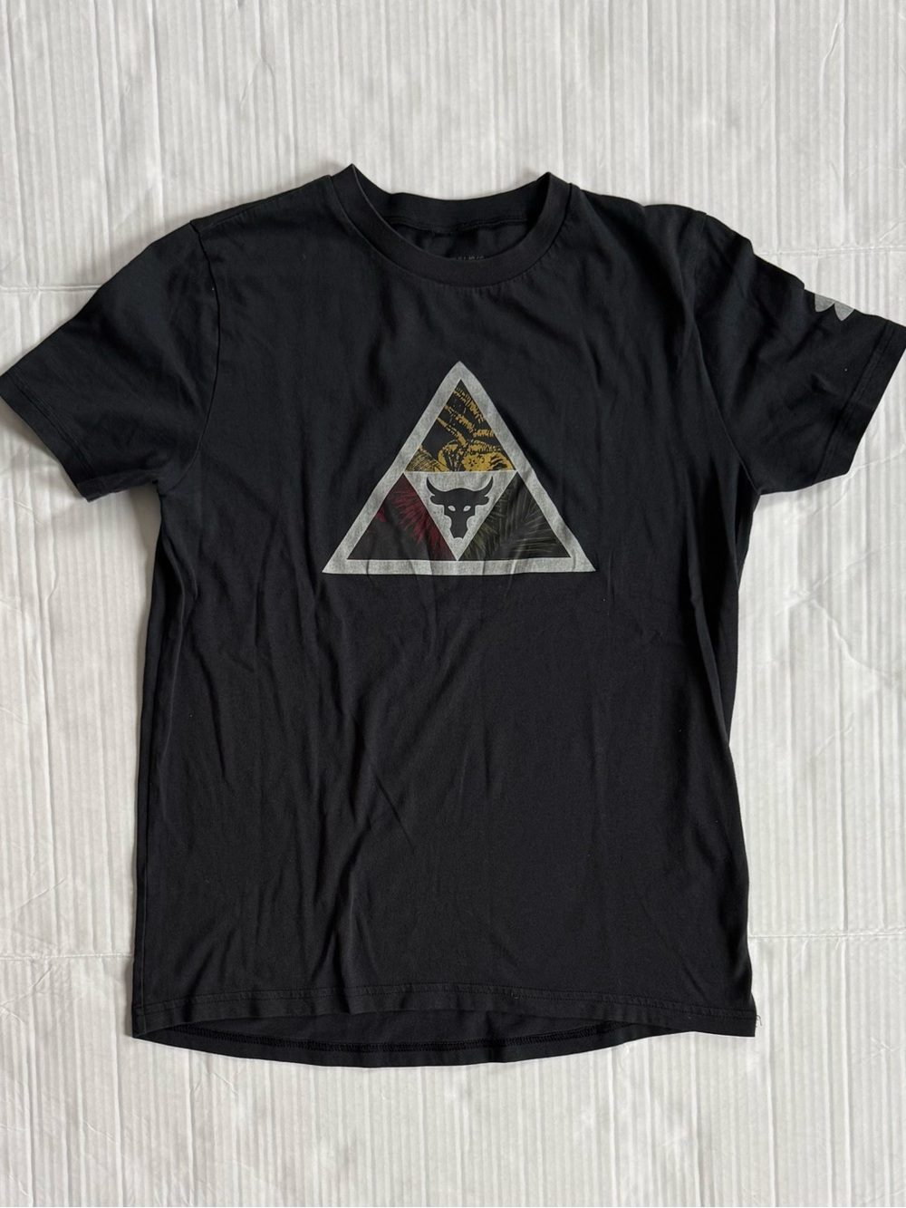 Under Armour Brahma Bull Black Short-Sleeve Tee with Triangle Graphic